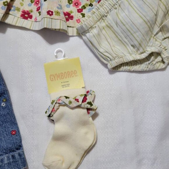 Gymboree Vintage Petting Zoo Lot. 3-6 month VGUC dress/diaper cover, NWT top - Picture 3 of 7